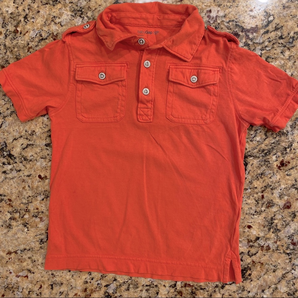 GAP Toddler Boy’s 4T Orange Short Sleeve Polo